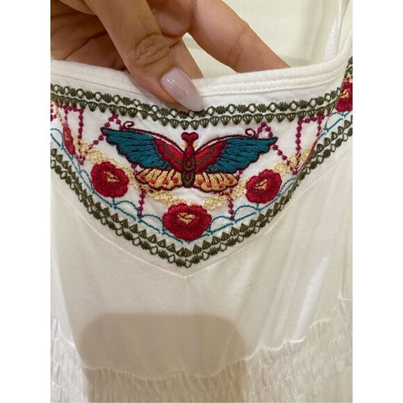 Johnny Was Embroidered Butterfly and Floral Flowy top size XS - Picture 2 of 7